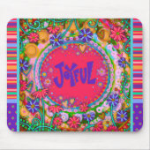 Vrolijke Leuke Kerstmis Moderne Streep Inspirivity Muismat (Voorkant)