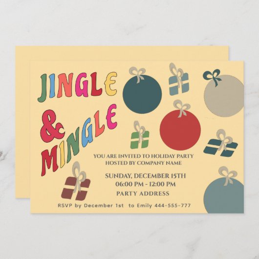 Vrolijke leuke kleurrijke ornamenten geschenken Va Kaart (Voorkant / Achterkant)