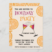 Vrolijke leuke vakantie cocktail party corporate kaart (Voorkant / Achterkant)