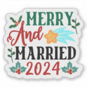 Vrolijke liefde & kerstviering 2024 sticker (Voorkant)