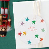 VROLIJKE LIEFDE VREUGDE | KLEURRIJKE KERST BEDANKJES LABELS