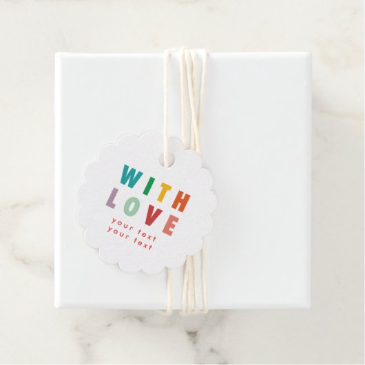 VROLIJKE LIEFDE VREUGDE | KLEURRIJKE KERST BEDANKJES LABELS (In situ)