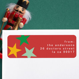 VROLIJKE LIEFDE VREUGDE | KLEURRIJKE KERST ETIKET