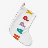 VROLIJKE LIEFDE VREUGDE | KLEURRIJKE KERST KLEINE KERSTSOK (Voorkant (Hangend))