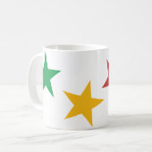 VROLIJKE LIEFDE VREUGDE | KLEURRIJKE KERST KOFFIEMOK (Voorkant links)