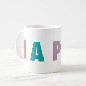 VROLIJKE LIEFDE VREUGDE | KLEURRIJKE KERST KOFFIEMOK (Voorkant links)