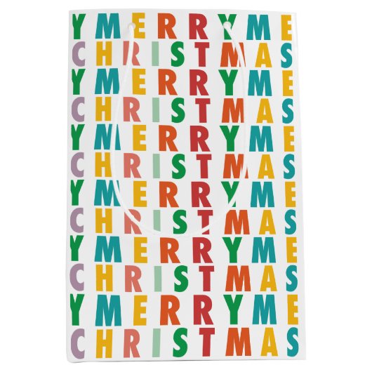 VROLIJKE LIEFDE VREUGDE | KLEURRIJKE KERST MEDIUM CADEAUZAKJE (Voorkant)