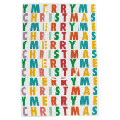 VROLIJKE LIEFDE VREUGDE | KLEURRIJKE KERST MEDIUM CADEAUZAKJE (Achterkant)