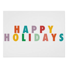 VROLIJKE LIEFDE VREUGDE | KLEURRIJKE KERST PERFECT POSTER