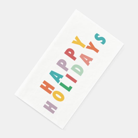 VROLIJKE LIEFDE VREUGDE | KLEURRIJKE KERST SERVET (Hoek)