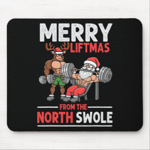 Vrolijke Liftmas van North Swolle Muscle Santa Gew Muismat