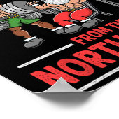 Vrolijke Liftmas van North Swolle Muscle Santa Gew Poster (Hoek)