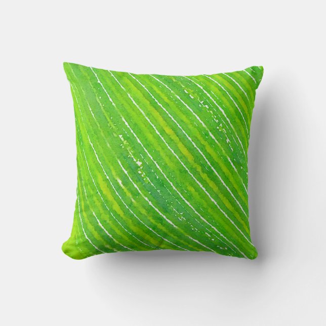 Vrolijke Lime Green Abstract Kussen (Voorkant)
