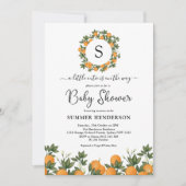 Vrolijke Little Cutie Botanische Citrus Baby showe Kaart (Voorkant)