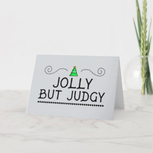 Vrolijke Maar Betweterige Kerstkaart Kaart
