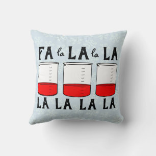 Vrolijke maatregel Beaker Kerst Wetenschap Leraar Kussen