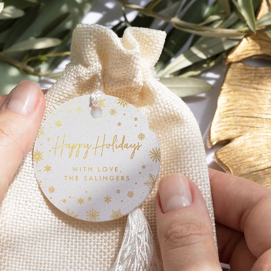 Vrolijke magie | Sneeuwvlok Holiday Gift Labels