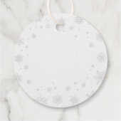 Vrolijke magie | Sneeuwvlok Holiday Gift Labels (Achterkant)