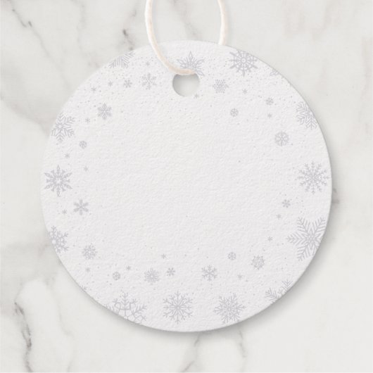 Vrolijke magie | Sneeuwvlok Holiday Gift Labels (Achterkant)