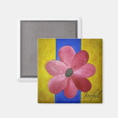 Vrolijke magneet bloem (Voorkant / Achterkant)