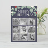 Vrolijke Maretak | de Collage van de Foto van de Feestdagenkaart (Staand voorkant)