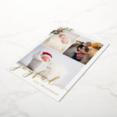 Vrolijke Meervoudige Foto Folie Feestdagenkaart (Gedraaid)