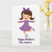 Vrolijke Meisjes Moederdag Kaart (Gele Bloem)