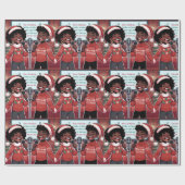 Vrolijke melodieën- Kerst inpakpapier (Vlak)