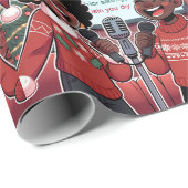 Vrolijke melodieën- Kerst inpakpapier (Rol Hoek)