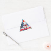 Vrolijke Merry Christmas Rabbit Triangle Sticker - (Envelop)