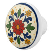 Vrolijke Mexicaanse Talavera Folk Bloemen Keramisc Keramische Knop (Rechts)