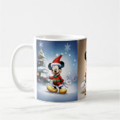 Vrolijke Mickey Kerst Mok (Links)