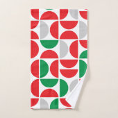 Vrolijke Mid Century Holiday Tegels Bad Handdoek (Handdoek)