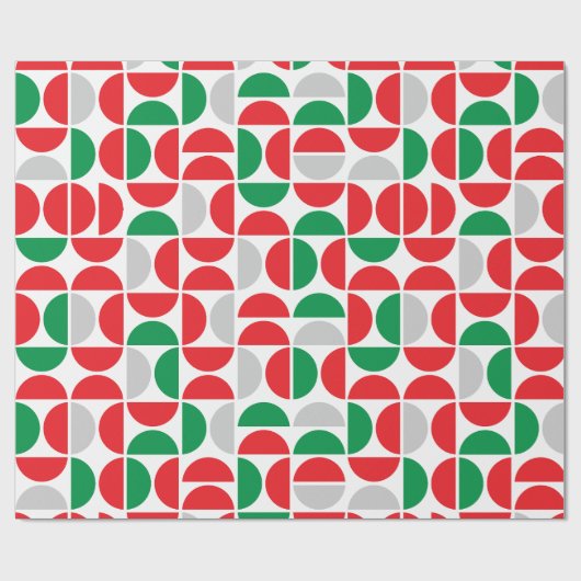 Vrolijke Mid Century Holiday Tegels Cadeaupapier (Vlak)