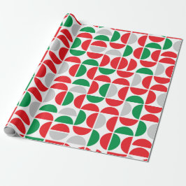 Vrolijke Mid Century Holiday Tegels Cadeaupapier