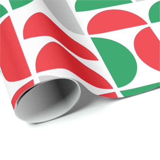 Vrolijke Mid Century Holiday Tegels Cadeaupapier (Rol Hoek)