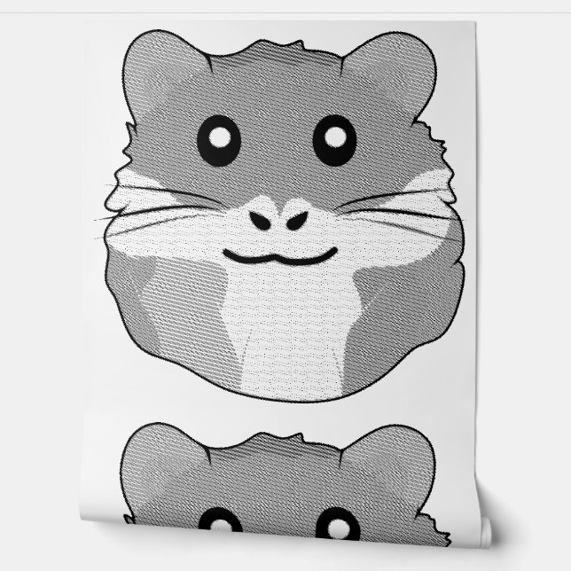 Vrolijke minimalistische hamster behang (Afrollen)