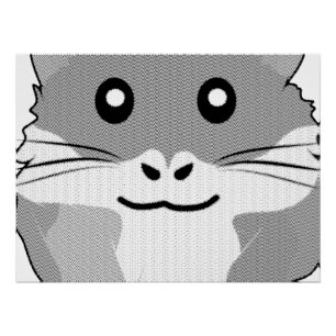 Vrolijke minimalistische hamster perfect poster