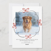 Vrolijke Minimalistische Vakantiefoto Feestdagenkaart (Achterkant)