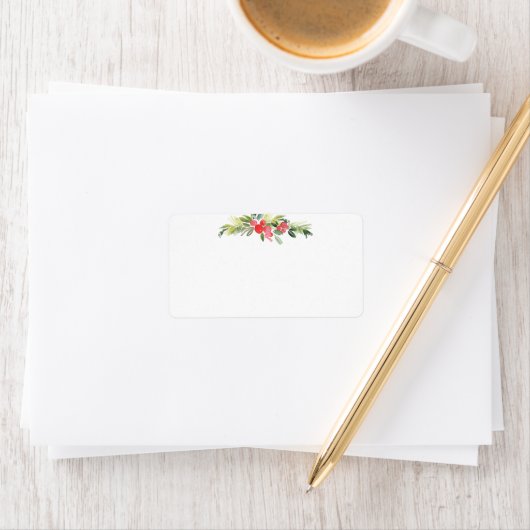 Vrolijke Mistletoe | Blanco kerst Etiket (Insitu)