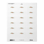 Vrolijke Mistletoe | Blanco kerst Etiket (Full Sheet)