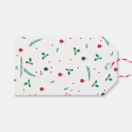 Vrolijke Mistletoe Kerstvakantie Cadeaulabel