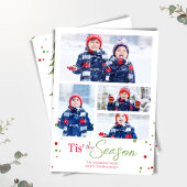 Vrolijke Mistletoe Schattigee Kerstmis Fotocollage Feestdagenkaart