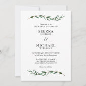 Vrolijke moderne botanische bruiloft kaart (Voorkant)