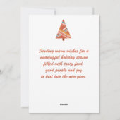 Vrolijke moderne feestelijke rendierfoto feestdagenkaart (Achterkant)