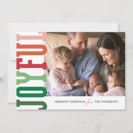 Vrolijke Moderne Kleurrijke Vakantie Fotokaart Feestdagenkaart