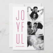 Vrolijke moderne multi-foto vakantie Kaart (Voorkant)