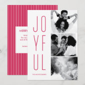 Vrolijke moderne multi-foto vakantie Kaart (Voorkant / Achterkant)