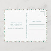 Vrolijke moderne theefamiliefoto kerst feestdagenkaart (Achterkant)