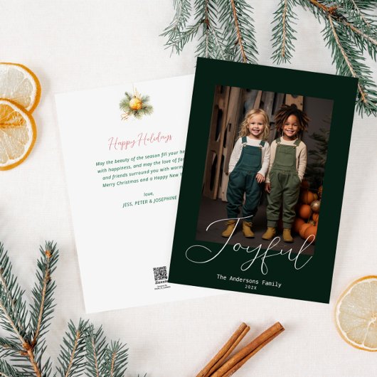 Vrolijke moderne vrolijke kerst feestdagenkaart